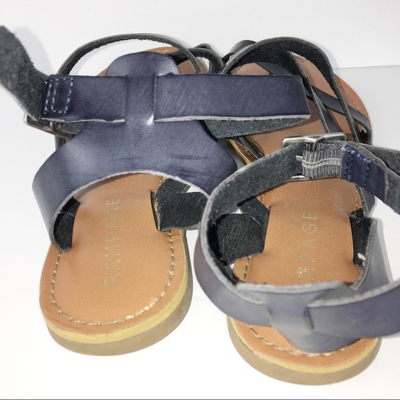Rampage Navy blue size 8 leather sandal with toe strap - Picture 2 of 4